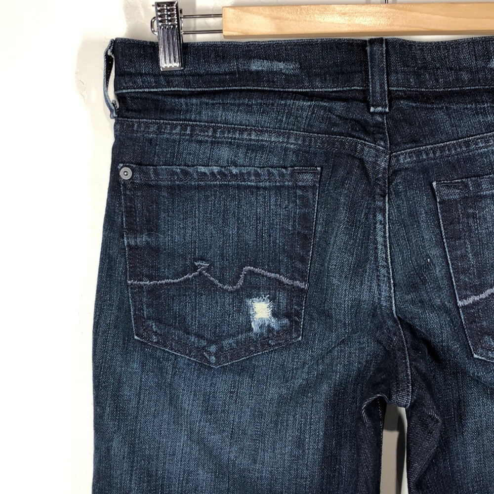 7 for all Mankind bootcut distressed jeans size 28 - Picture 7 of 13